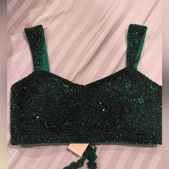 Sunaina Khera Emerald Green Lehenga Size Small - Picture 7 of 13